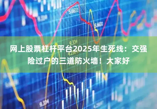 网上股票杠杆平台2025年生死线：交强险过户的三道防火墙！大家好